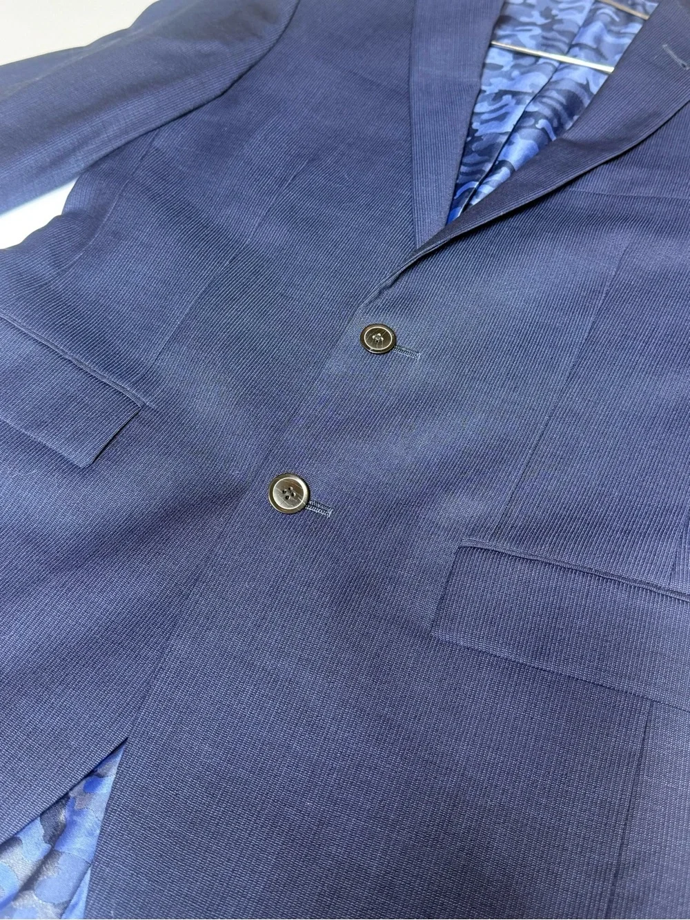 JOE Joseph Abboud Navy Super 120s Wool Slim Fit Suit 38R 32W